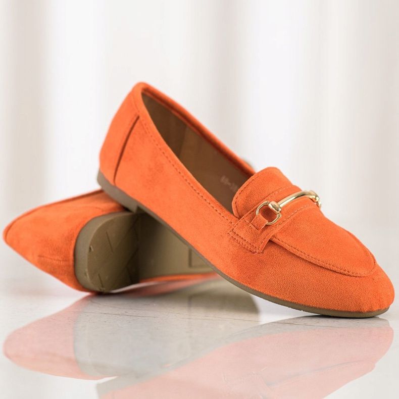 Anesia Paris Eleganta loafers i mocka orange 1