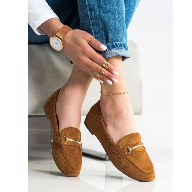 Anesia Paris Eleganta loafers i mocka brun 2