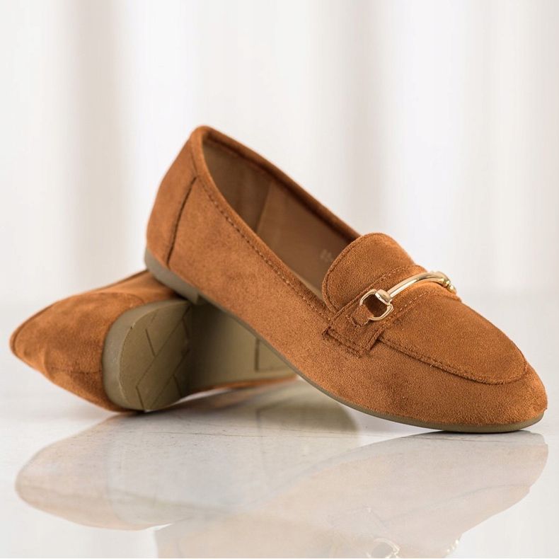 Anesia Paris Eleganta loafers i mocka brun 1