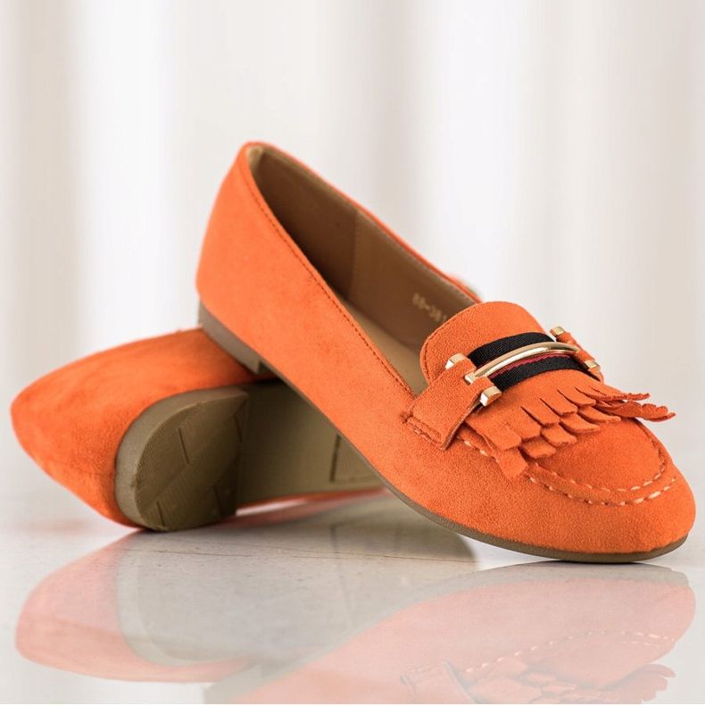 Anesia Paris Snygga loafers orange 1