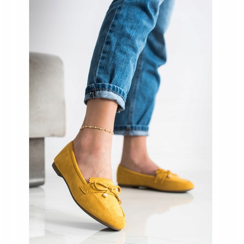 Anesia Paris Loafers Med En Rosett gul 2