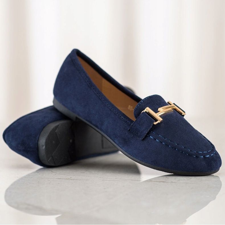 Anesia Paris Eleganta loafers marinblå blå 1
