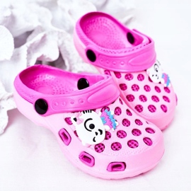 Barn skum tofflor Crocs Pink Jupiter rosa 2