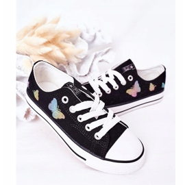 EVE Svarta Fairytales Barnskor med fjärilar 1