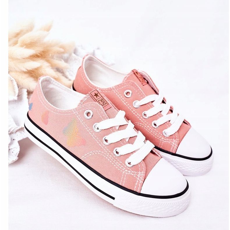 EVE Barns sneakers med fjärilar rosa sagor 1