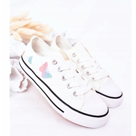 EVE Barns sneakers med fjärilar vita sagor 2