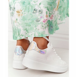 Sportskor Sneakers på plattformen Vitt och silver lyser ljust silver- 2