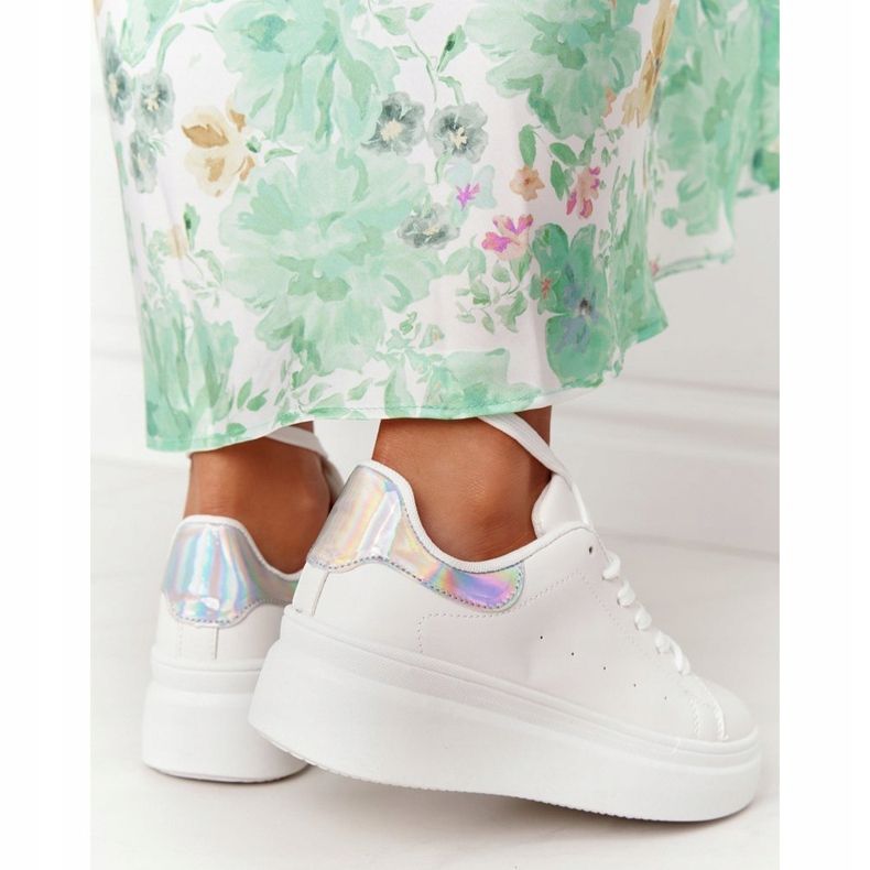 Sportskor Sneakers på plattformen Vitt och silver lyser ljust silver- 2