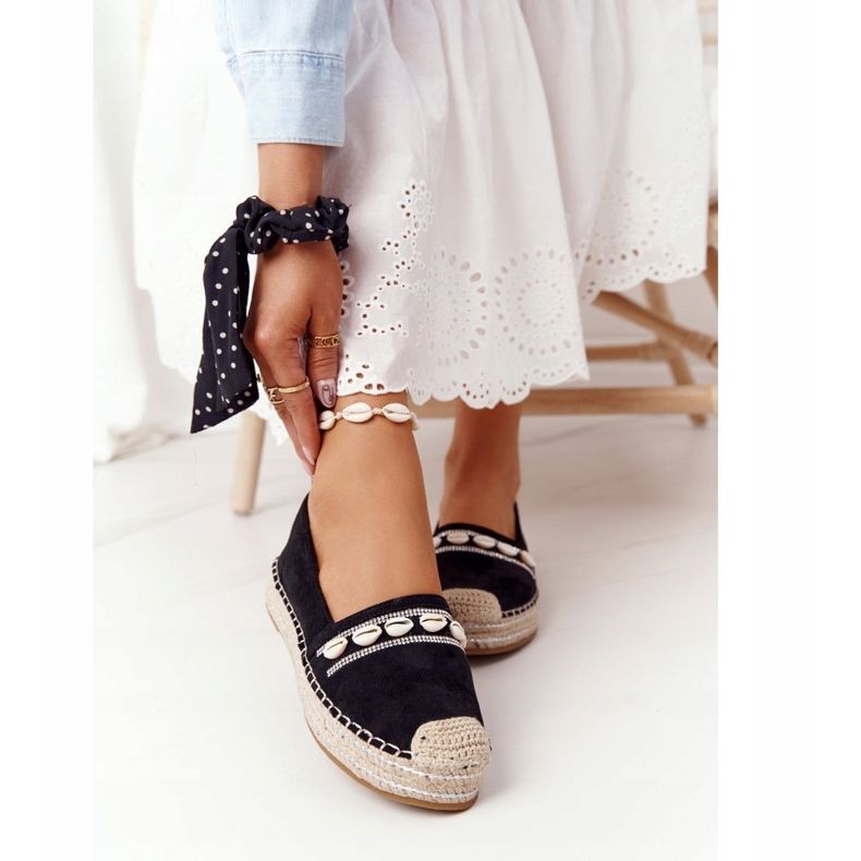 PG1 Espadrilles på plattformen med svart snäckskal 2