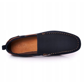 Mocka Casual Loafers GOE HH1N4019 Marinblå brun 1
