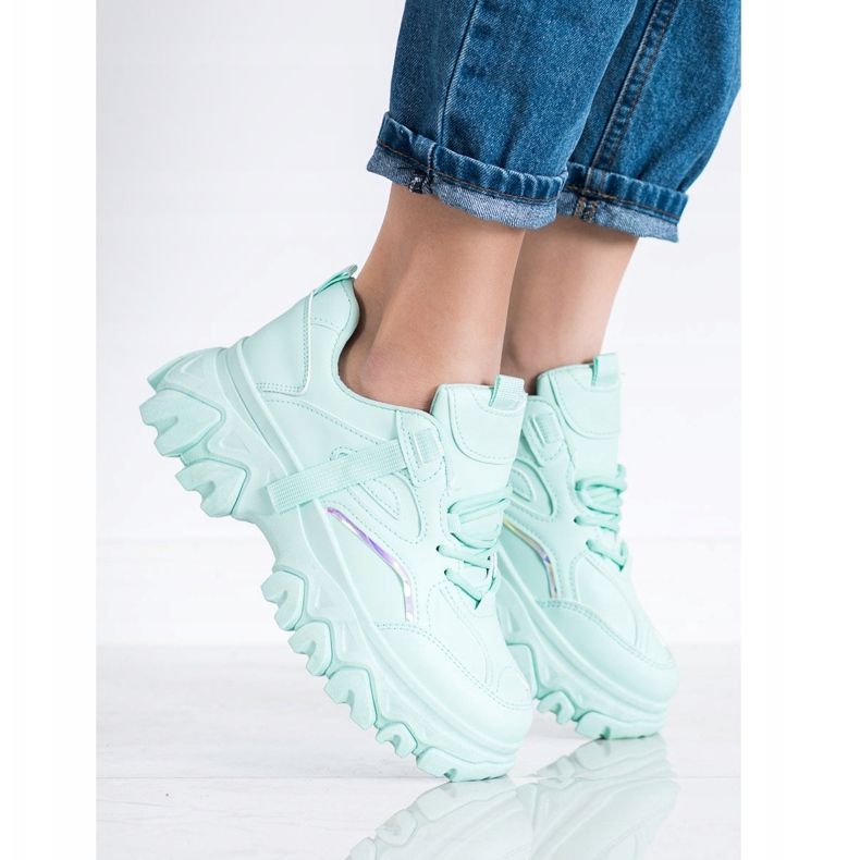 SHELOVET Mint mode sneakers grön 1