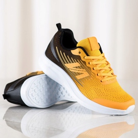 SHELOVET Ljusa textilskor svart gul 1