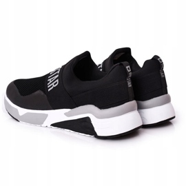 Herrskor Sport Slip-On Memory Foam Big Star HH174148 Svart vit 1