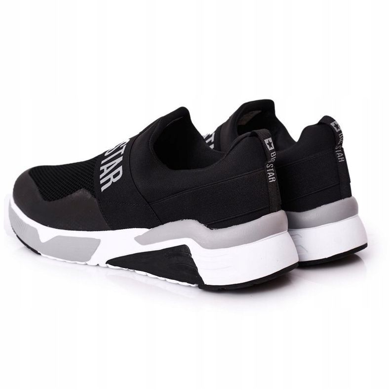 Herrskor Sport Slip-On Memory Foam Big Star HH174148 Svart vit 1