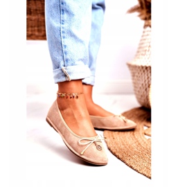 Ballerinor för kvinnor Lu Boo mocka Beige 1