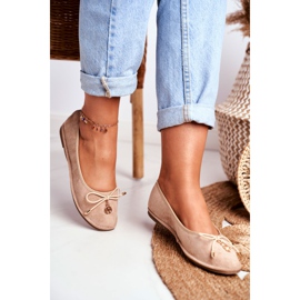 Ballerinor för kvinnor Lu Boo mocka Beige 2