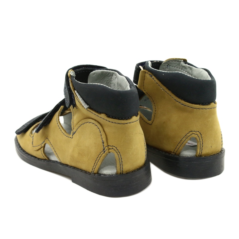 Mazurek Lädersandaler hög förebyggande 291 grå orange 2