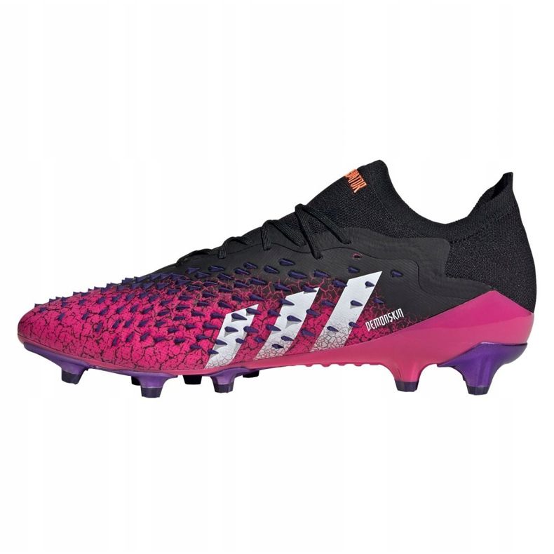 Adidas Predator Freak.1 Low Ag M FZ3751 fotbollsskor svart, svart, rosa svart 1