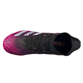 Adidas Predator Freak.3 Mg Jr FW7532 fotbollsskor svart, svart, rosa svart 2