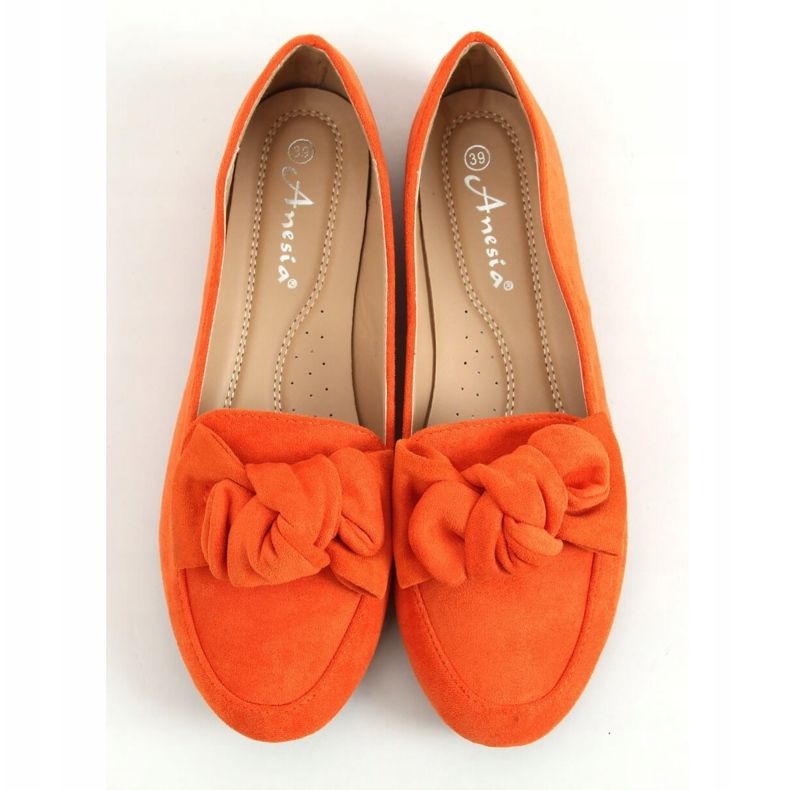 Orange loafers med rosett 88-382 Orange 1