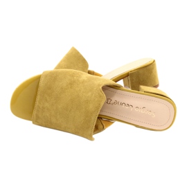 Sergio Leone KL313 gula tofflor 4