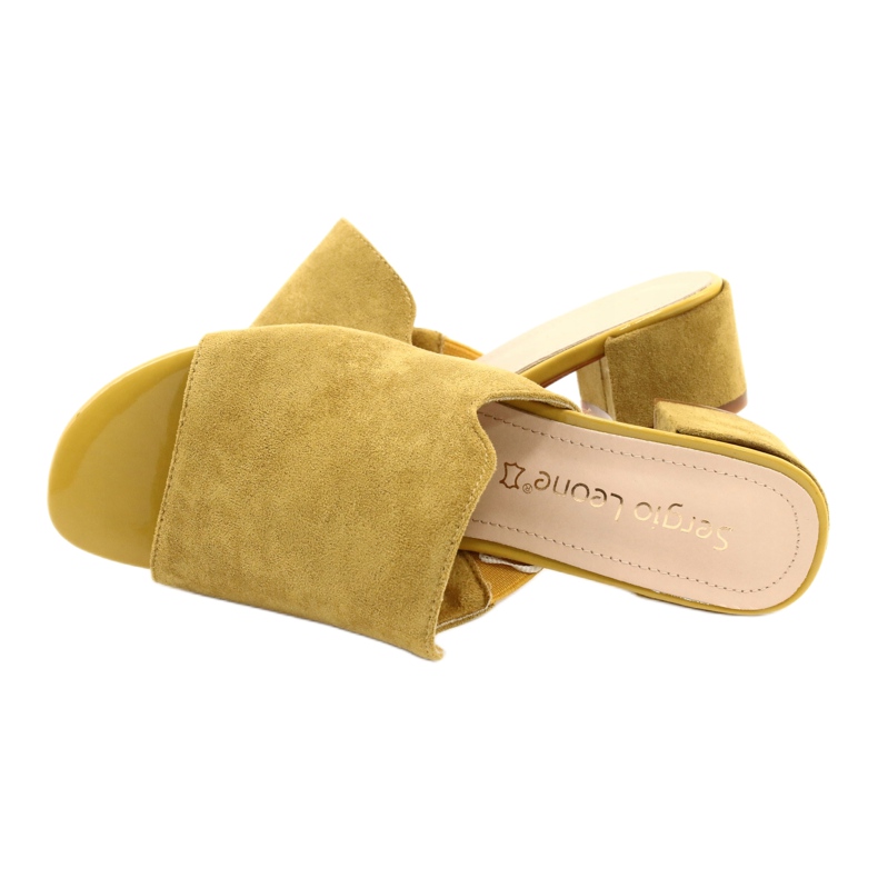 Sergio Leone KL313 gula tofflor 4