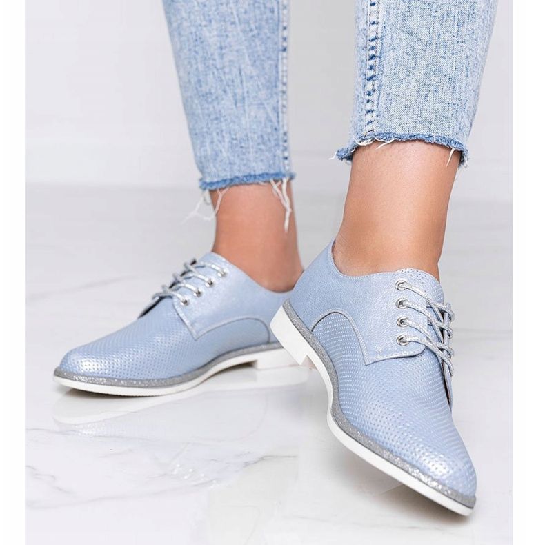 Blå blanka Kyoto öppningsskor 1