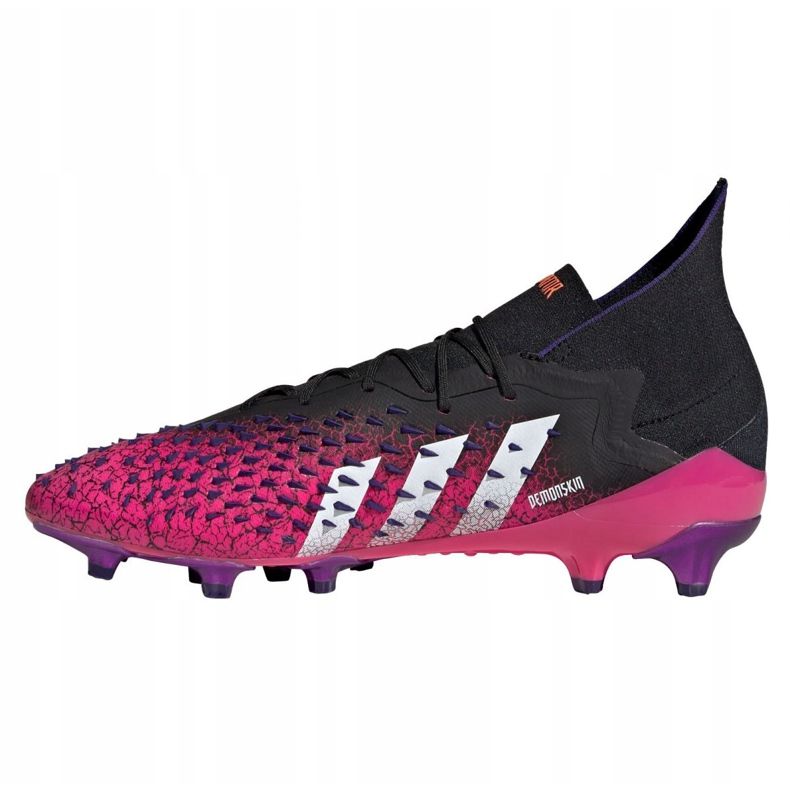 Adidas Predator Freak.1 Ag M FW7242 fotbollsskor grafit, svart, lila svart 1