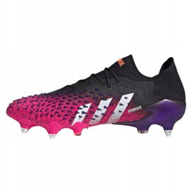 Adidas Predator Freak.1 Low Sg M FW7246 fotbollsskor grafit, svart, lila svart 1