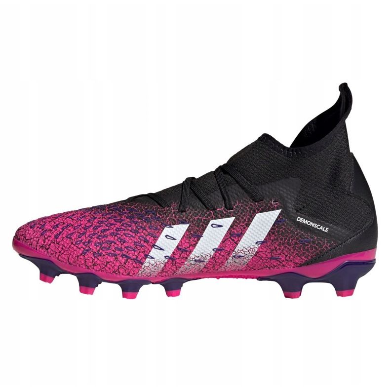 Adidas Predator Freak.3 Mg M FW7515 fotbollsskor grafit, svart, lila svart 1