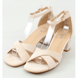 Beige högklackade sandaler 8832 Beige 1