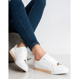 SHELOVET Lågt sneakers med ekoläder vit 2