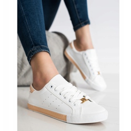 SHELOVET Lågt sneakers med ekoläder vit 1