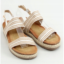 Vita och beige espadrillessandaler FD-50 Vit 1