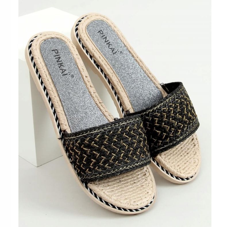 Svarta damas tofflor LS002 Svart 1