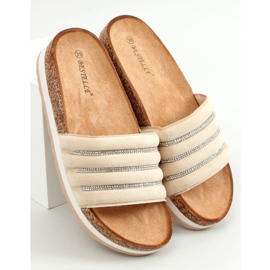 Beige tofflor i kork LS018 Beige 1