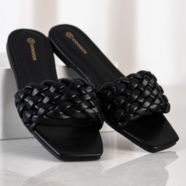 Goodin Flätade Eco Leather Tofflor svart 1