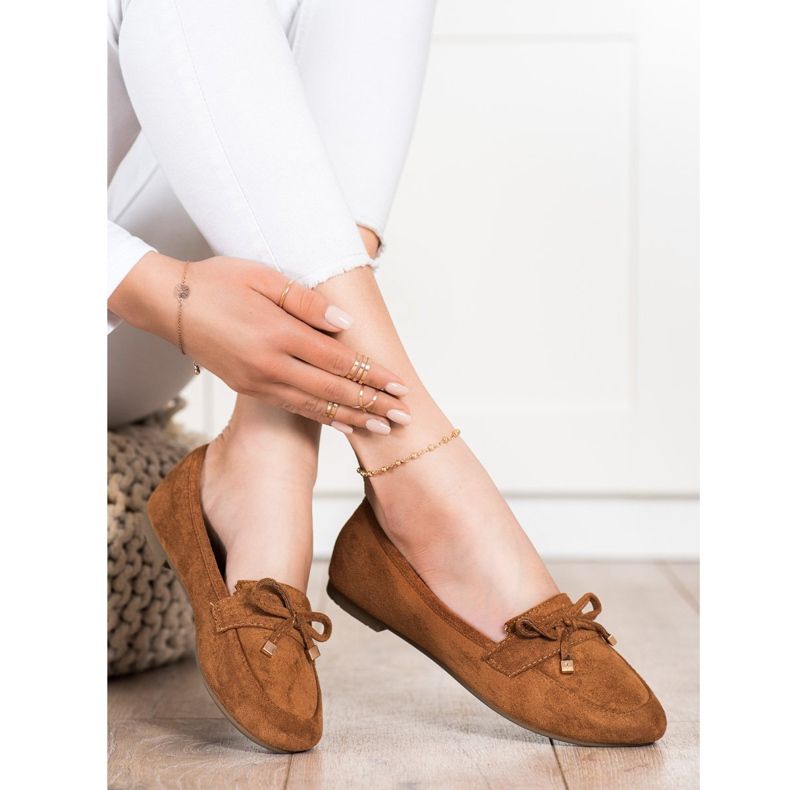 Anesia Paris Loafers Med En Rosett brun 1