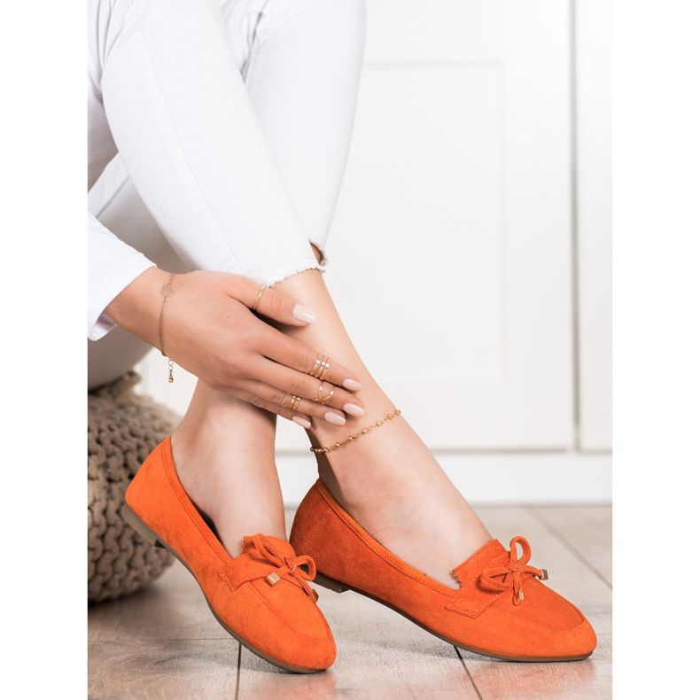 Anesia Paris Loafers Med En Rosett orange 2