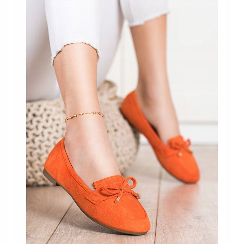 Anesia Paris Loafers Med En Rosett orange 1