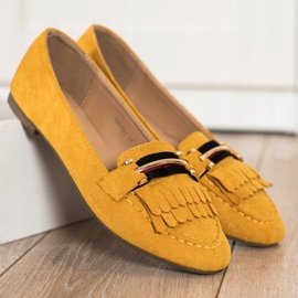Anesia Paris Snygga loafers gul 1