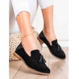 Filippo Läderherrar med fransar svart 1