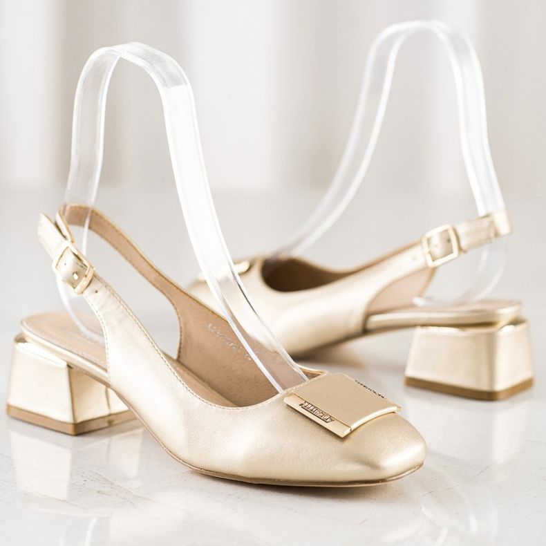 Filippo Gyllene pumpar med ekoläder 1