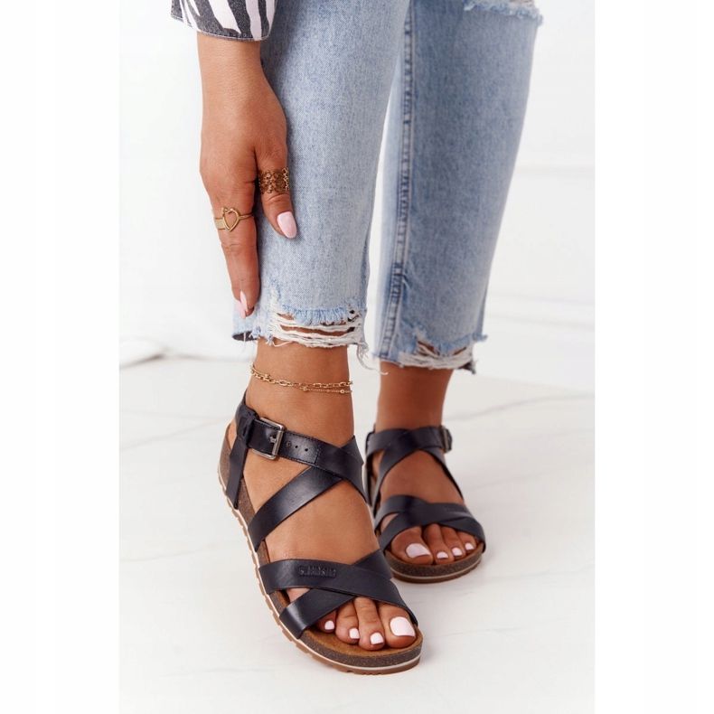 Svarta sandaler på korksulan Big Star DD274A009 1
