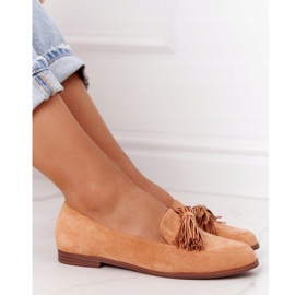 EVE Fransade mocka loafers Camel Alicante brun 1