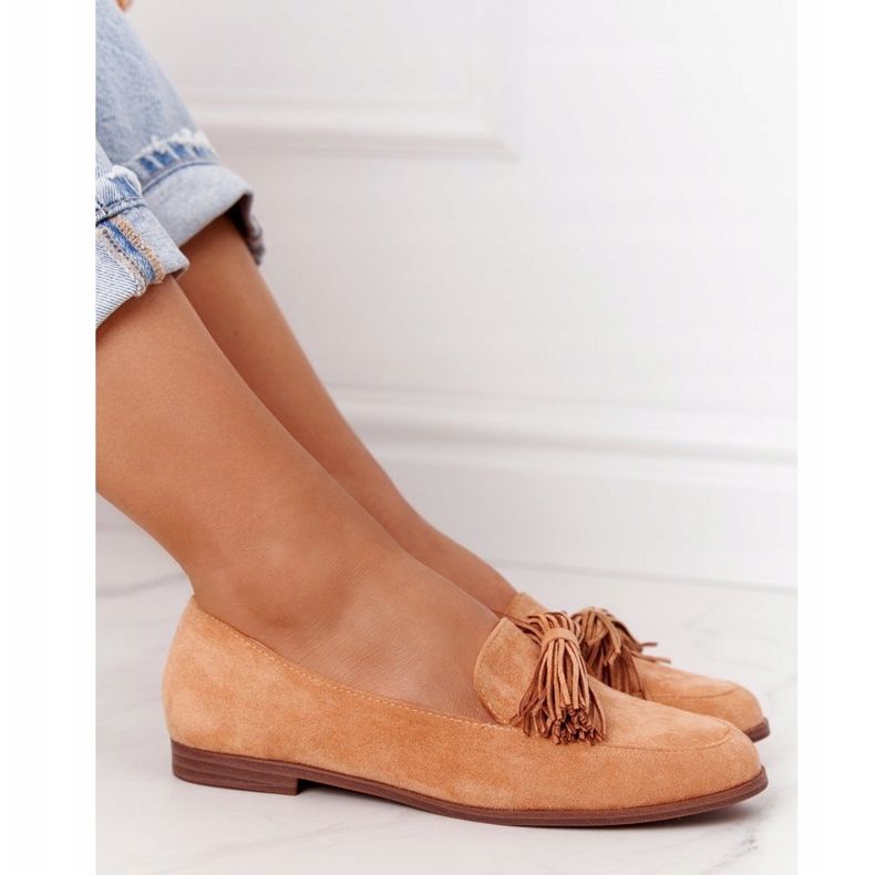 EVE Fransade mocka loafers Camel Alicante brun 1