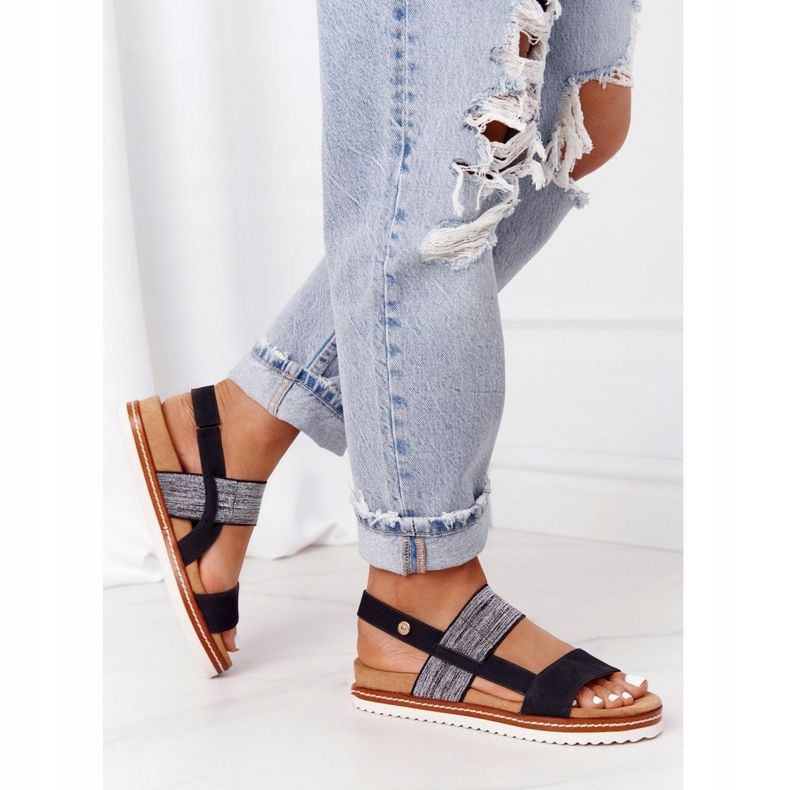 EVE Sandaler med silvermanschett Svart Almeria 2