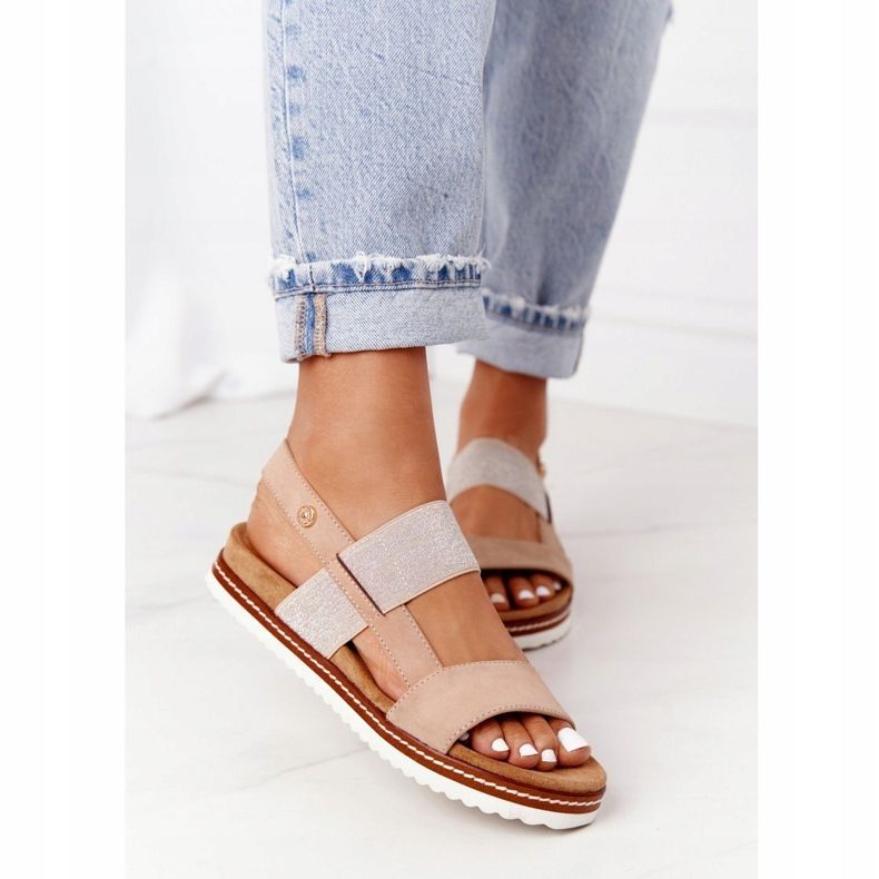 EVE Sandaler med silvermanschett Beige Almeria 2