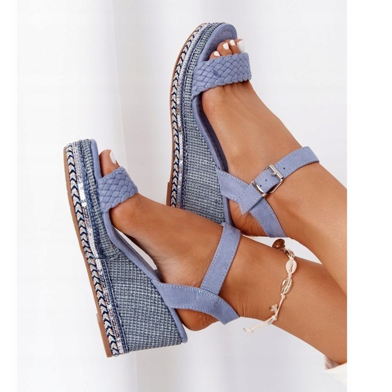 PG1 Kile Sandaler med Blå Paljetter Scilla 1