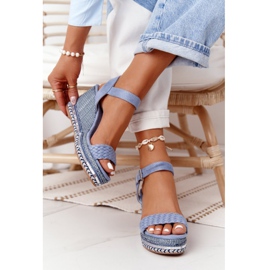 PG1 Kile Sandaler med Blå Paljetter Scilla 2